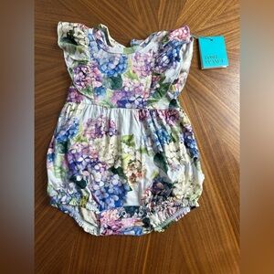 Posh Peanut New Bamboo Pastel Floral Romper Bubble